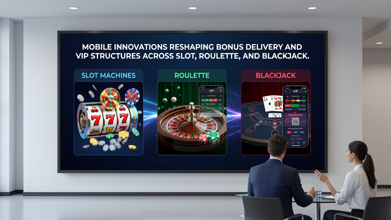 Live-Roulette und Blackjack auf Tablet mit integrierten VIP-Belohnungsanzeigen und mobilen Bonus-Overlays